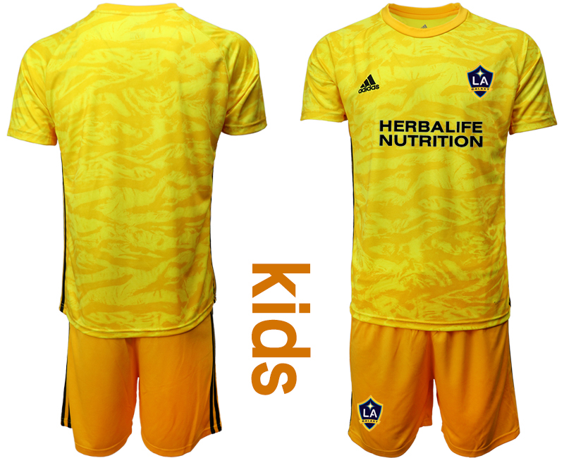 Youth 2020-2021 club Los Angeles Galaxy yellow goalkeeper blank Soccer Jerseys